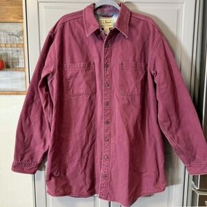 L.L. Bean Men's Deep Red Shirt Jacket